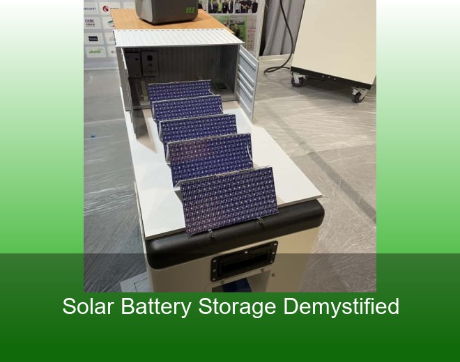 Solar Battery Storage Demystified